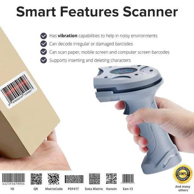 Alt view image 3 of 7 - ScanAvenger Rugged Industrial Wireless Bluetooth 1D&2D Barcode Scanner IP65 Rated USB Handheld Barcode Reader Compatible with Windows & Mac, Ideal for Warehouse & Inventory Management