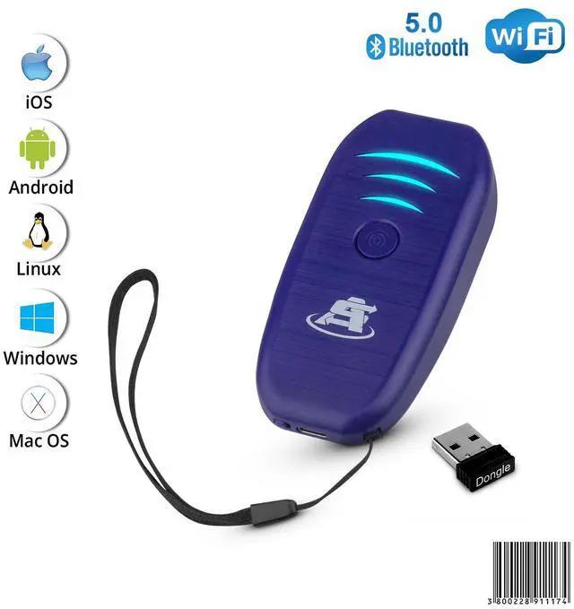 Alt view image 2 of 7 - ScanAvenger Portable Mini-Wireless Bluetooth Barcode Scanner: Hand Scanners - Cordless, Rechargeable 1D Scan Gun for Inventory Management - Wireless, Handheld USB