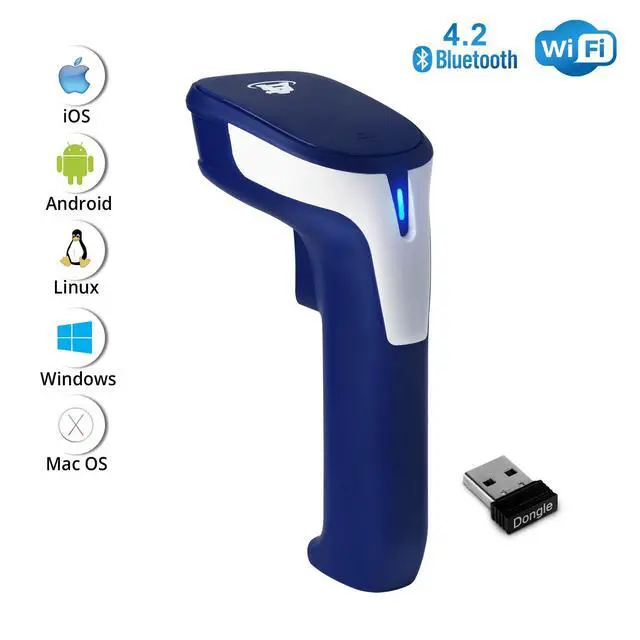 Alt view image 2 of 7 - ScanAvenger 1D and 2D Portable Wireless Bluetooth Barcode Scanner: 3-in-1 - Cordless, Rechargeable Scan Gun for Inventory Management - Wireless, Handheld, USB Bar Code/QR Code Reader - Hand Scanner