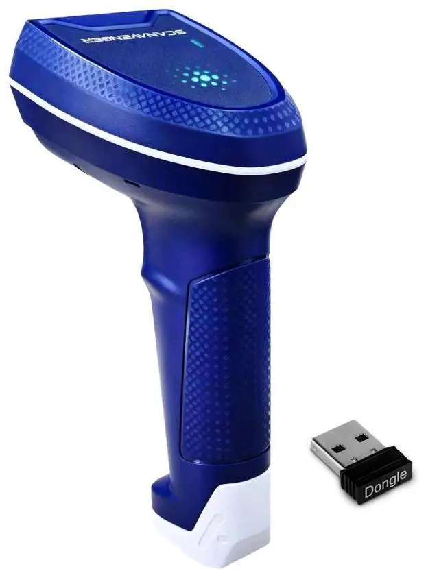 Main image of 1D and 2D Portable Wireless Bluetooth Barcode Scanner: 3-in-1 - Cordless Scan Gun with Rechargeable, Replaceable Battery for Inventory Management - Wireless, Handheld, USB Bar Code/QR Code Reader