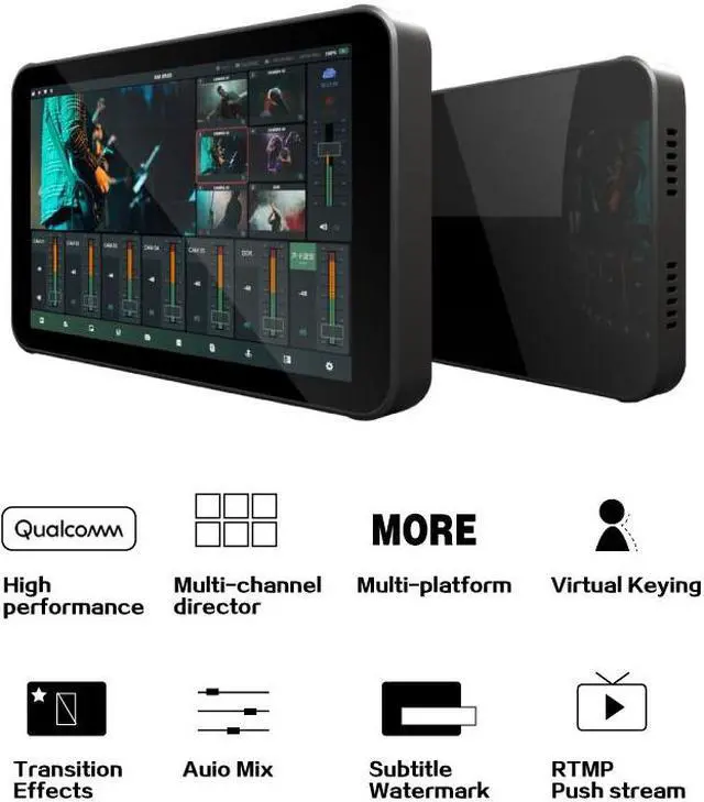 Alt view image 4 of 6 - Pro video mixer switcher encoder broadcast live stream streaming broadcast machine live streaming equipment