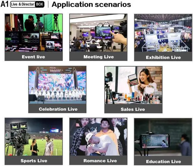 Alt view image 6 of 6 - Pro video mixer switcher encoder broadcast live stream streaming broadcast machine live streaming equipment
