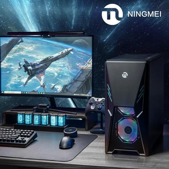 Alt view image 7 of 7 - Ningmei Gaming PC Desktop Intel  i7 12700KF 5.0 GHz CPU, GeForce RTX 4070TI SUPER, 1TB NVME SSD, 32GB DDR4 RAM, 800W PSU, 240mm Liquid Cooler, 4ARGB Fans,Windows 11 Home 64-bit WIFIGaming Desktop