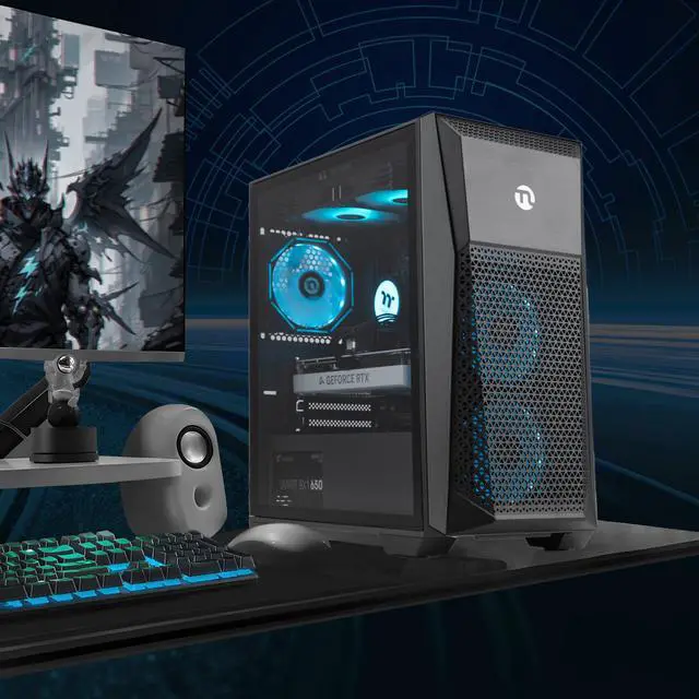 Alt view image 7 of 7 - Ningmei Gaming PC Desktop, Ryzen7 5700X 4.6GHz, NVIDIA RTX4060ti , 32GB DDR4 1TB SSD NVMe , 240mm Liquid Cooler, 4RGB Fans, 600W PSU, 11AC Wi-Fi, Windows 11 Home 64-bit,gaming pc