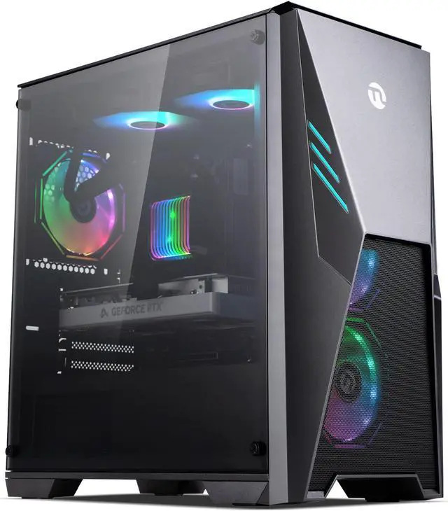 Alt view image 2 of 7 - Ningmei Gaming PC Desktop Intel  i7 12700KF 5.0 GHz CPU, GeForce RTX 4070TI SUPER, 1TB NVME SSD, 32GB DDR4 RAM, 800W PSU, 240mm Liquid Cooler, 4ARGB Fans,Windows 11 Home 64-bit WIFIGaming Desktop