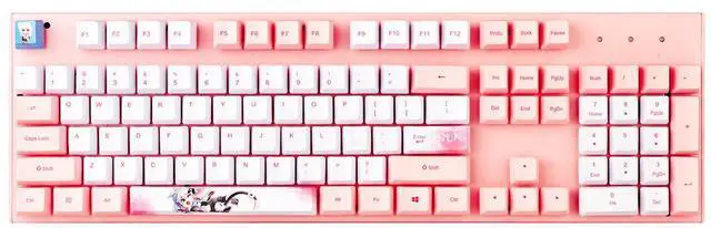 Main image of NINGMEI Gk91 Gaming Mechanical Keyboard With Black Switch, Pink Wired Keyboard 104-key Full Anti-ghosting Pbt Keycap, Suitable For Gaming And Office