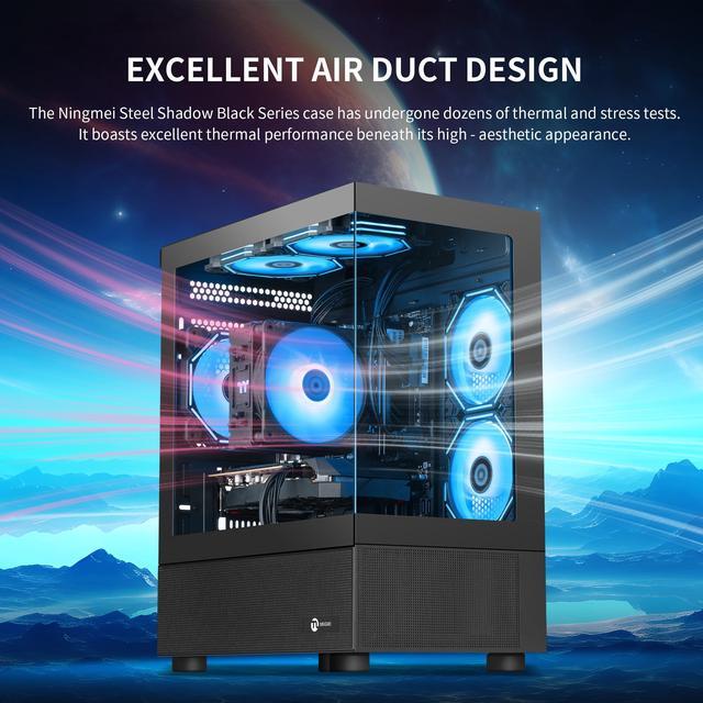 Alt view image 3 of 7 - Ningmei Gaming PC Desktop, AMD Ryzen 5 5500 4.2GHz , GeForce GTX 1660 Super PC, 6RGB Fans, 16GB DDR4 3200MHz , 1TB SSD NVMe , 650W PSU, 11AC Wi-Fi,  Windows 11 Home 64-bit, gaming pc