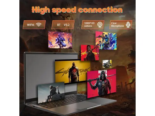 Alt view image 3 of 7 - Ningmei NLR500P Laptop, 15.6 Inch Notebook with AMD Ryzen 5 7430U (Up to 4.3GHz), 16GB DDR4 512GB SSD, BT5.2, 5G WiFi, USB3.2, Type_C, Webcam, Windows 11 Laptops for Business Student Light Gaming