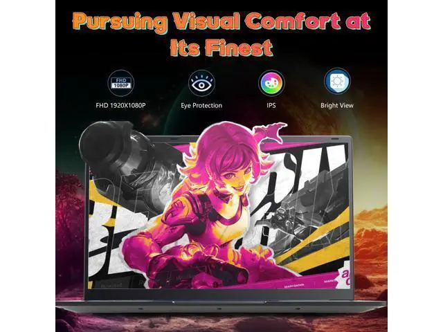 Alt view image 5 of 7 - Ningmei NLR500P Laptop, 15.6 Inch Notebook with AMD Ryzen 5 7430U (Up to 4.3GHz), 16GB DDR4 512GB SSD, BT5.2, 5G WiFi, USB3.2, Type_C, Webcam, Windows 11 Laptops for Business Student Light Gaming