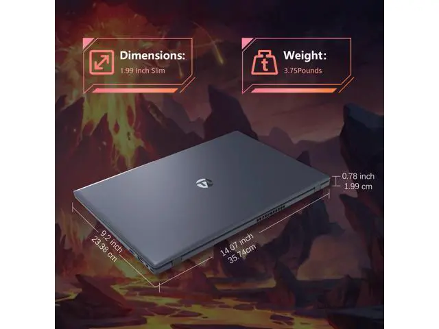 Alt view image 7 of 7 - Ningmei NLR500P Laptop, 15.6 Inch Notebook with AMD Ryzen 5 7430U (Up to 4.3GHz), 16GB DDR4 512GB SSD, BT5.2, 5G WiFi, USB3.2, Type_C, Webcam, Windows 11 Laptops for Business Student Light Gaming
