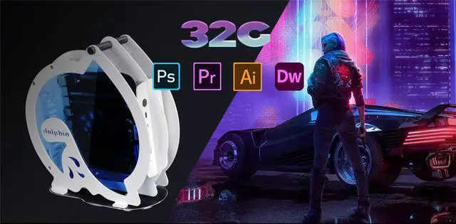 Alt view image 5 of 7 - MLOONG MINI Gaming PC AMD Ryzen 7 5800H Up to 4.4GHz,8C/16T,RX 6400,Mini Desktop DDR4 32GB RAM 500GB PCIe SSD, 4K Dual Display/USB3.2/WiFi 6/BT5.2/Gaming/Office,Windows 11 Home, Small Gaming PC