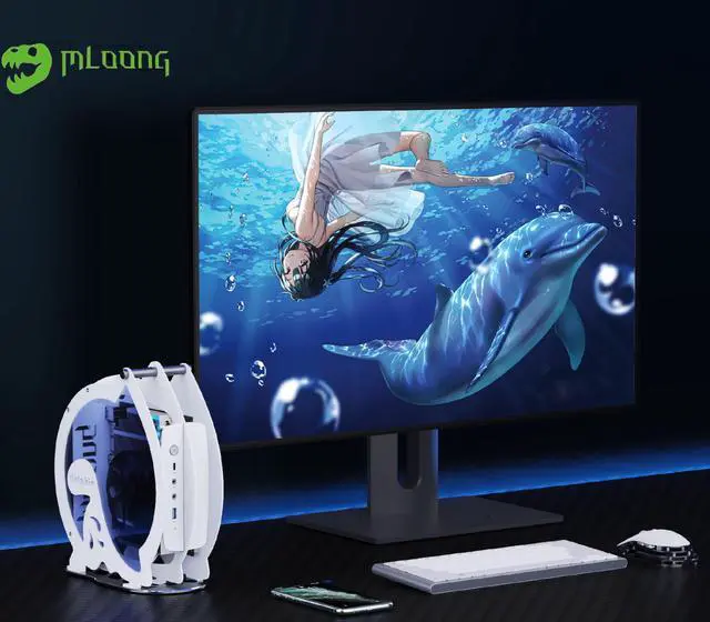 Alt view image 7 of 7 - MLOONG MINI Gaming PC AMD Ryzen 7 5800H Up to 4.4GHz,8C/16T,RX 6400,Mini Desktop  DDR4 32GB RAM 500GB PCIe SSD, 4K Dual Display/USB3.2/WiFi 6/BT5.2/Gaming/Office,Windows 11 Home, Small Gaming  PC