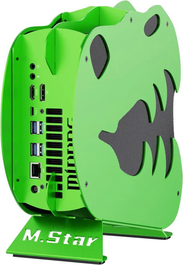 Alt view image 2 of 3 - MLOONG MINI Gaming PC AMD Ryzen 7 7735H Up to 4.75GHz,8C/16T, Mini Desktop DDR5 32GB RAM 500GB PCIe SSD, 4K Dual Display/USB3.2/WiFi 6/BT5.2/Gaming/Office,Windows 11 Home, Small Gaming  PC