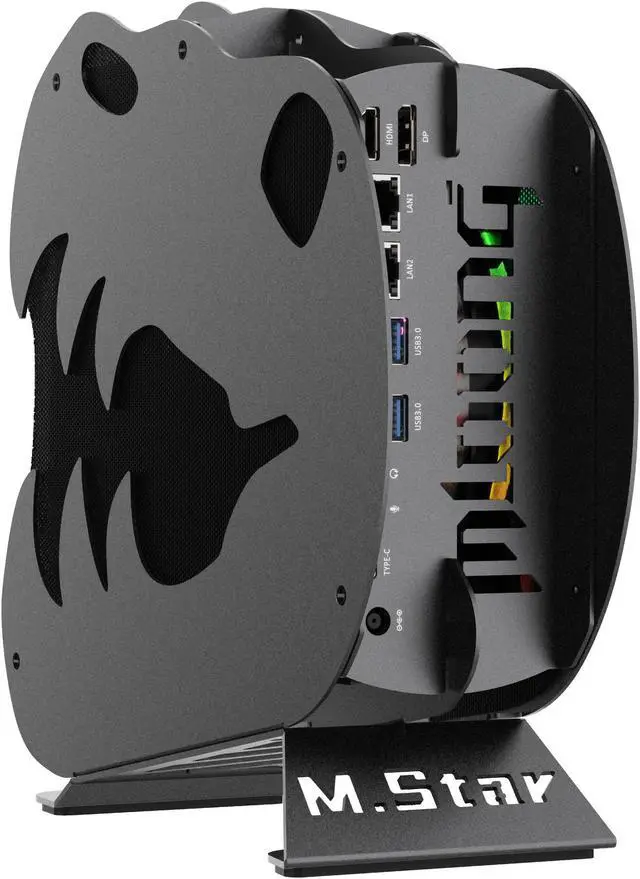 Alt view image 3 of 4 - MLOONG MINI Gaming PC AMD Ryzen 7 7735H Up to 4.75GHz,8C/16T, RX 6600M,Mini Desktop  DDR5 32GB RAM 1TB PCIe SSD, 4K Dual Display/USB3.2/WiFi 6/BT5.2/Gaming/Office,Windows 11 Home, Small Gaming  PC