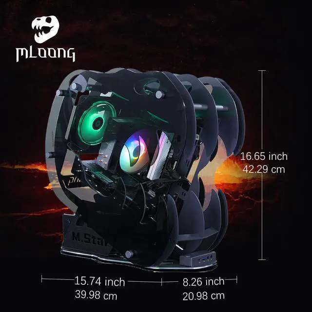 Alt view image 2 of 6 - Mloong Gaming PC Desktop AMD Ryzen 5 7500F (Up to 5.0GHz) CPU, GeForce RTX 4060 Ti 8G, 1TB NVME SSD, 32GB DDR5 RAM 6000MHz, 600W PSU, 3ARGB Fans,Windows 11 Home 64-bit WIFI Gaming Desktop