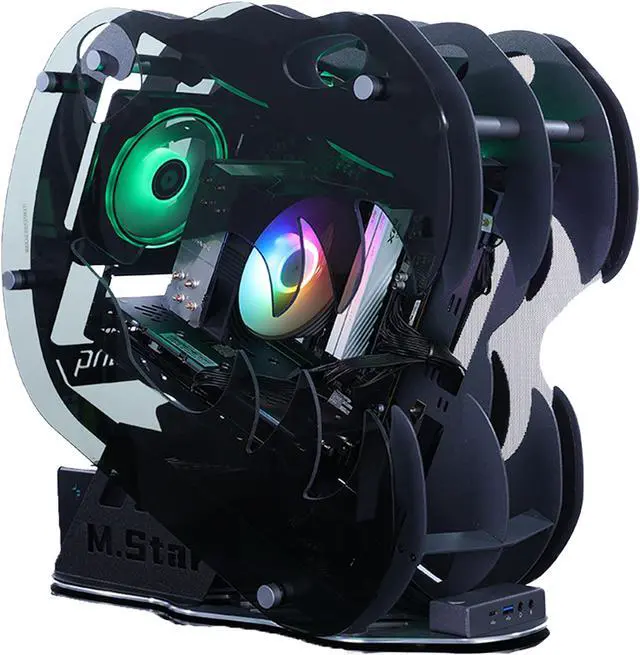 Main image of Mloong Gaming PC Desktop AMD Ryzen 5 7500F (Up to 5.0GHz) CPU, GeForce RTX 4060 Ti 8G, 1TB NVME SSD, 32GB DDR5 RAM 6000MHz, 600W PSU, 3ARGB Fans,Windows 11 Home 64-bit WIFI Gaming Desktop