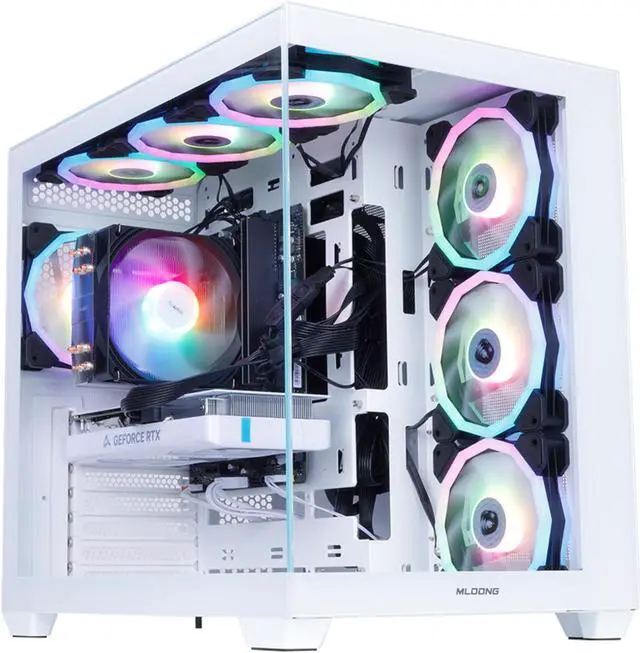 MLOONG Gaming PC, AMD Ryzen 5 5600 4.4 GHz, GeForce RTX 4060 8GB 