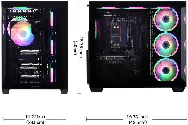 Alt view image 6 of 7 - Mloong Gaming PC Desktop, AMD Ryzen 7 8700F 4.1 GHz (5.0Ghz Turbo), NVIDIA RTX 5060 Ti 8GB GDDR7, 1TB Gen4 NVMe SSD, 32GB 6000Mhz DDR5 RAM, 650W PSU, Wi-Fi, Win 11 Home Prebuilt PC, Black