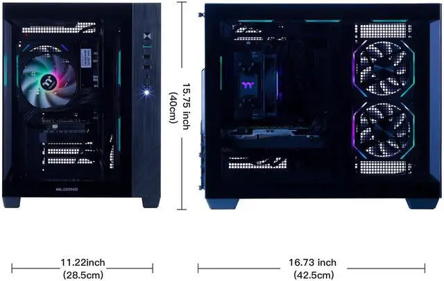Alt view image 6 of 7 - Mloong Gaming PC Desktop, AMD Ryzen 7 8700F 4.1 GHz (5.0Ghz Turbo), NVIDIA RTX 5060 Ti 8GB GDDR7, 1TB Gen4 NVMe SSD, 32GB 6000Mhz DDR5 RAM, 650W PSU, Wi-Fi, Win 11 Home Prebuilt PC, Black