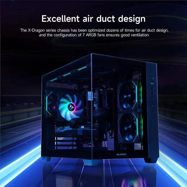 Alt view image 4 of 7 - Mloong Gaming PC Desktop, AMD Ryzen 7 8700F 4.1 GHz (5.0Ghz Turbo), NVIDIA RTX 5060 Ti 8GB GDDR7, 1TB Gen4 NVMe SSD, 32GB 6000Mhz DDR5 RAM, 650W PSU, Wi-Fi, Win 11 Home Prebuilt PC, Black