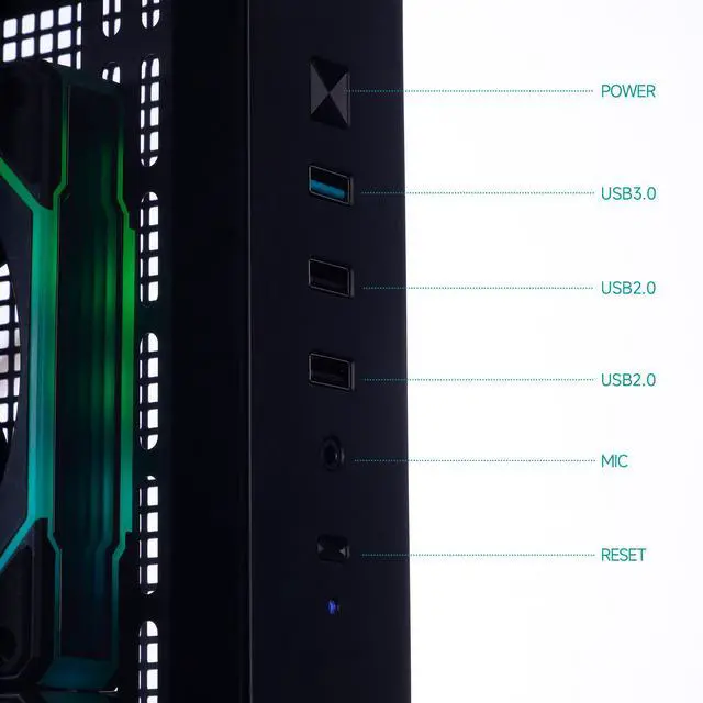 Alt view image 5 of 7 - Mloong Gaming PC Desktop, AMD Ryzen 7 8700F 4.1 GHz (5.0Ghz Turbo), NVIDIA RTX 5060 Ti 8GB GDDR7, 1TB Gen4 NVMe SSD, 32GB 6000Mhz DDR5 RAM, 650W PSU, Wi-Fi, Win 11 Home Prebuilt PC, Black