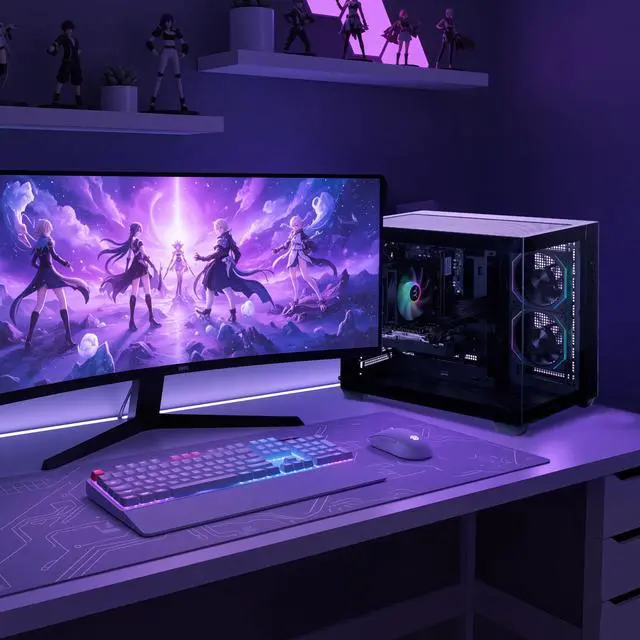 Alt view image 7 of 7 - Mloong Gaming PC Desktop, AMD Ryzen 7 8700F 4.1 GHz (5.0Ghz Turbo), NVIDIA RTX 5060 Ti 8GB GDDR7, 1TB Gen4 NVMe SSD, 32GB 6000Mhz DDR5 RAM, 650W PSU, Wi-Fi, Win 11 Home Prebuilt PC, Black