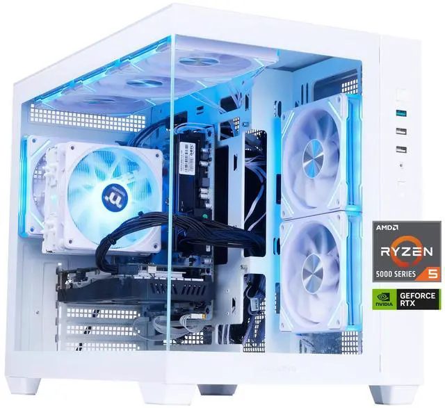 Mloong White Gaming PC AMD Ryzen 5 5500 (Up to 4.2 GHz) CPU