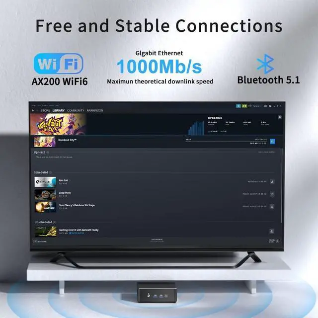 Alt view image 4 of 7 - BOESIIPC Mini Desktop PC i9-12900H 14 Core Up to 5.0GHz, Mini Computer Windows 11 Pro (TPM2.0), 16G DDR4 RAM 256G NVME SSD, DP/HDMI/Type-C Triple Display, WiFi 6 Bluetooth5.1 for Home/Business