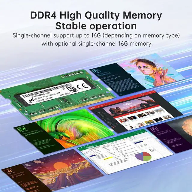 Alt view image 3 of 6 - BOESIIPC Fanless Mini PC Intel Alder Lake N100 (up to 3.4GHz), Desktop Computer with Windows 11 Pro, 8G DDR4 RAM/512G SSD/4K UHD/WiFi 6, BT 5.1 for Business Home Office Recreation 8GB RAM / 512GB SSD