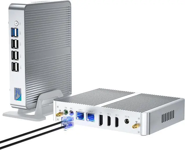 Main image of BOESIIPC Fanless Mini PC Intel Alder Lake N100 (up to 3.4GHz), Desktop Computer with Windows 11 Pro, 4G DDR8 RAM/256G SSD/4K UHD/WiFi 6, BT 5.1 for Business Home Office Recreation