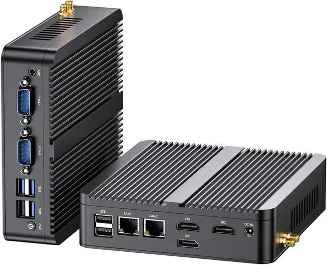 Main image of BOESIIPC Industrial Mini PC N100, Preinstalled Windows 11 Pro, Intel Alder Lake N100 (3.4GHz), 16G DDR4 RAM 256G Pcie M.2 SSD, WIFI6/BT5.2/USB3.0/RJ45/COM Ports, Fanless Computer