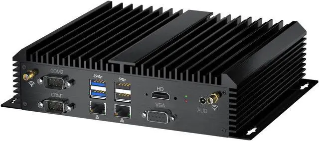Main image of BOESIIPC Fanless Mini PC, Industrial Desktop Computers Windows 10 Pro, HTPC i7-8550U up to 4.0Ghz, 16G DDR4 RAM 1T SSD/COM/USB 3.0/4K/HDMI/VGA/2.5G LAN/WIFI6/BT 5.1/Full Metal Case/Auto Power On
