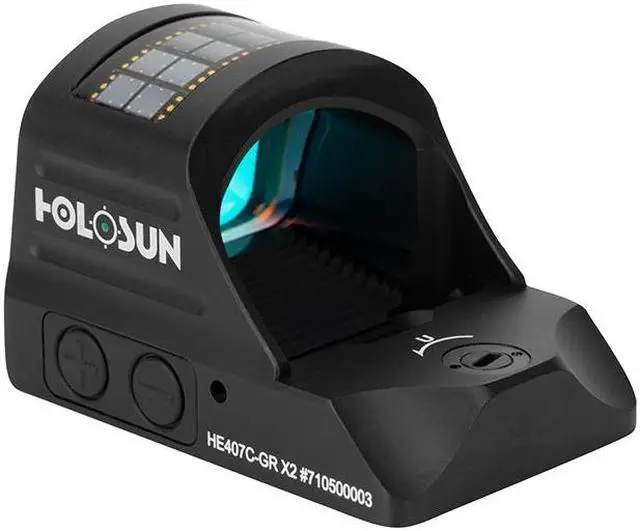 Alt view image 7 of 7 - Holosun HE407C-GR X2 Pistol Open Reflex Sight 2 MOA Green Dot Reticle