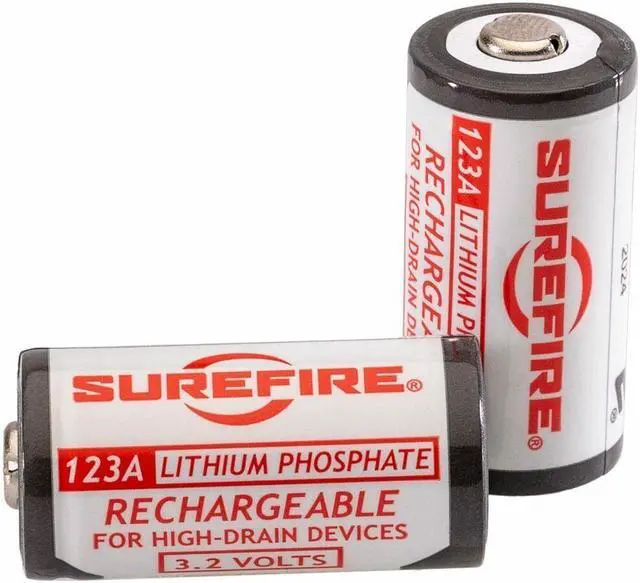 Alt view image 3 of 10 - Surefire 123A 450mAh 3.2V Rechargeable Batteries with Charger SFLFP123-KIT