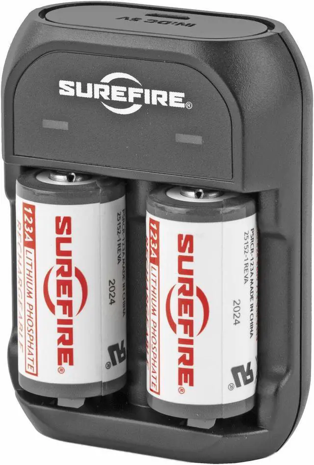 Alt view image 2 of 10 - Surefire 123A 450mAh 3.2V Rechargeable Batteries with Charger SFLFP123-KIT