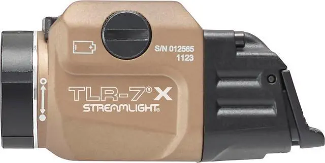 Alt view image 3 of 6 - Streamlight TLR-7X Multi-Fuel USB Rechargeable Gun Light Weaponlight WML w/ Rail Mount, 500 Lumens, FDE - 69456