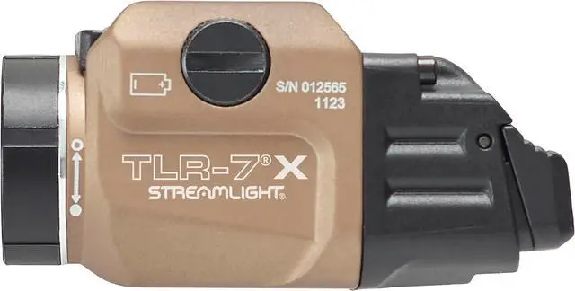 Alt view image 4 of 6 - Streamlight TLR-7X Multi-Fuel USB Rechargeable Gun Light Weaponlight WML w/ Rail Mount, 500 Lumens, FDE - 69456