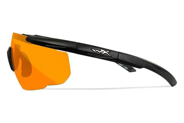 Alt view image 3 of 3 - Wiley X Saber Advanced Sunglasses Ballistic Eyewear - Smoke Grey / Clear / Light Rust Lens