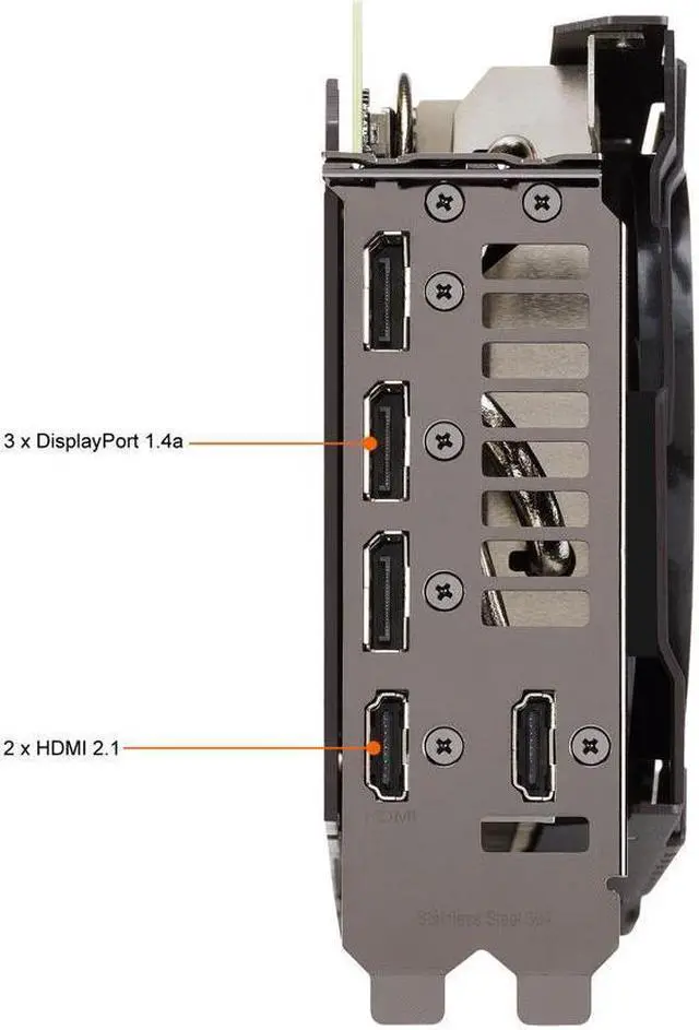 Alt view image 6 of 7 - ASUS TUF Gaming NVIDIA GeForce RTX 3080 O10G V2 GAMING Edition Graphics Card (PCIe 4.0, 10GB GDDR6X, LHR, HDMI 2.1, DisplayPort 1.4a, Dual Ball Fan Bearings, Military-grade Certification)