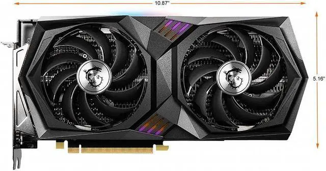 Alt view image 5 of 7 - MSI Gaming GeForce RTX 3060 12GB GDDR6 PCI Express 4.0 Video Card RTX 3060 Gaming X 12G(International Version No Warranty)