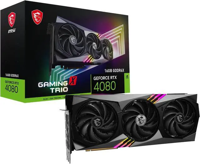 Main image of MSI Gaming GeForce RTX 4080 16GB GDDR6X PCI Express 4.0 Video Card RTX 4080 16GB GAMING X TRIO