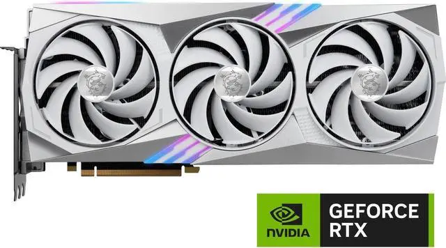 Alt view image 2 of 7 - MSI Gaming (MSI) GeForce RTX 4070 Ti GGDR6X 12GB PCI-E 4.0 RTX 4070 Ti GAMING X TRIO WHITE 12G