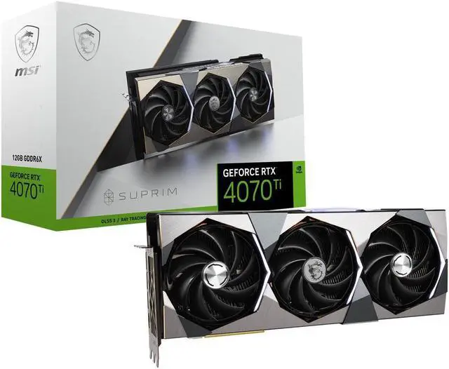 MSI Suprim GeForce RTX 4070 Ti 12GB GDDR6X PCI Express 4.0 MSI Suprim GeForce RTX 4070 Ti 12GB GDDR6X PCI Express 4.0
