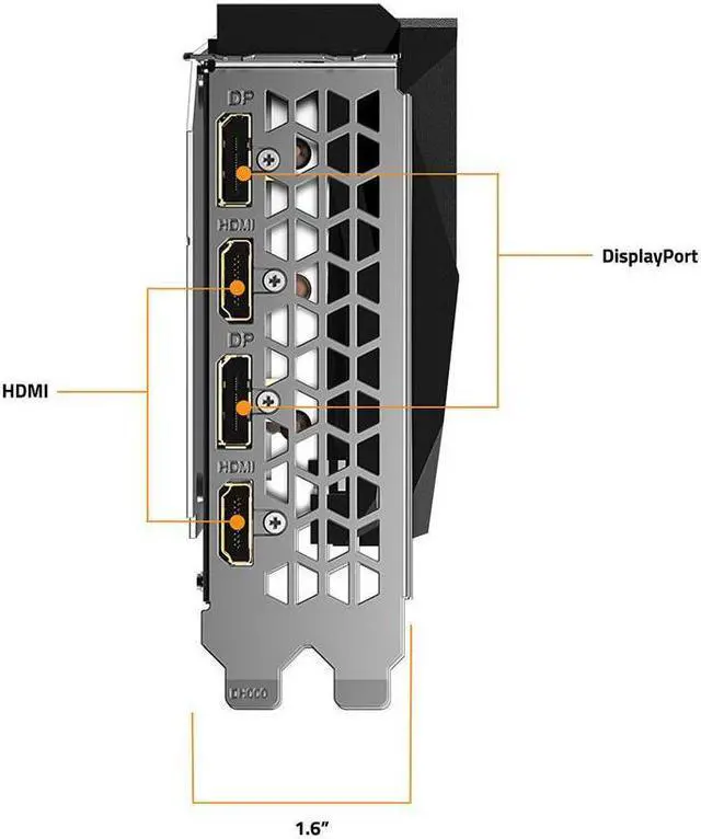 Alt view image 3 of 6 - GIGABYTE Gaming OC GeForce RTX 3060 Ti 8GB GDDR6 PCI Express 4.0 ATX Video Card GV-N306TGAMING OC-8GD REV 2.0 (LHR)