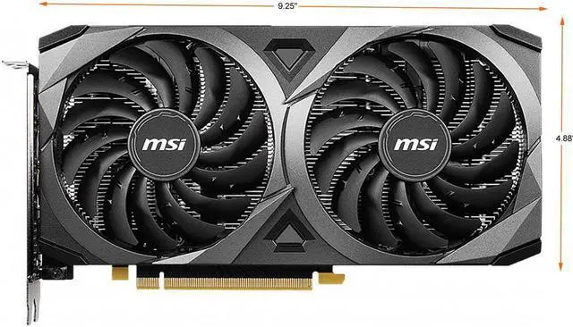 Alt view image 2 of 7 - MSI Ventus GeForce RTX 3060 12GB GDDR6 PCI Express 4.0 Video Card RTX 3060 Ventus 2X 12G OC