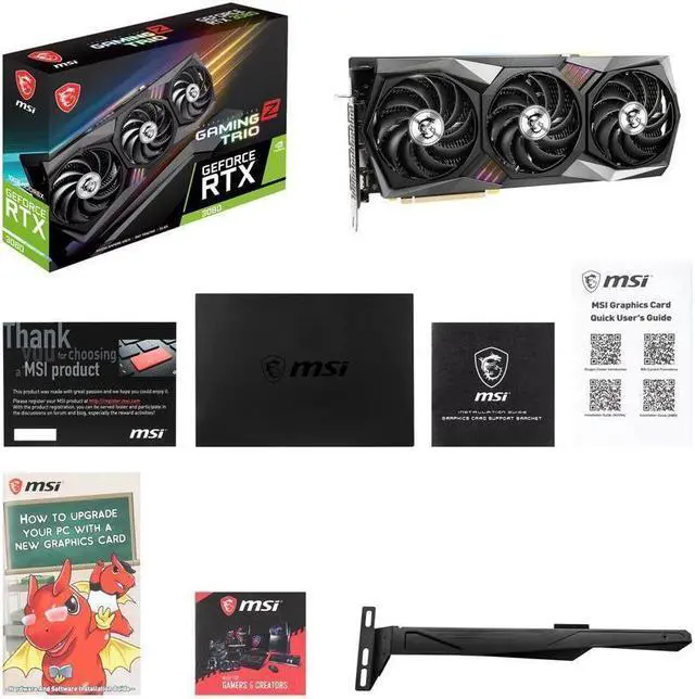 Alt view image 3 of 4 - MSI Gaming GeForce RTX 3080 10GB GDDR6X PCI Express 4.0 ATX Video Card RTX 3080 GAMING Z TRIO 10G LHR