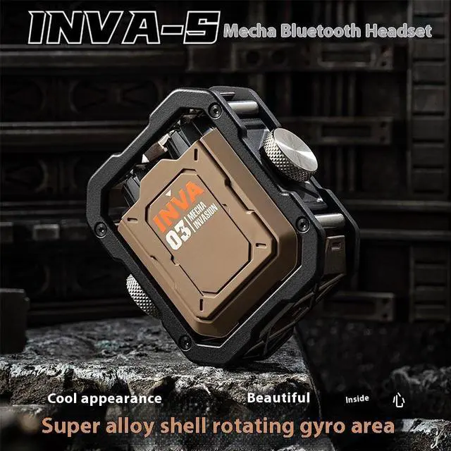 Alt view image 6 of 8 - FANTECH XXPLKPFA  Mechanical Invasion INVA-S Mecha Wireless Bluetooth Headset, Jetpack Trendy Dazzle, Bluetooth 5.3, RGB Light Effect, In-Ear, for ios or Android, for Running Sportscoffee