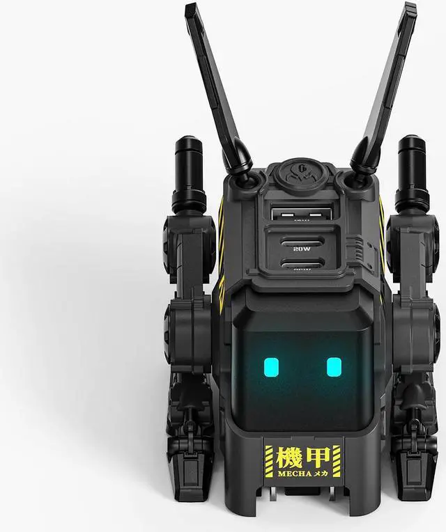 Main image of GravaStar 65W USB C Charger, Alpha65 Robot Fast GaN Charger Block, 3-Port Fast Charger, Foldable Wall USB C Charger for iPhone, MacBook, iPad, Laptop, Steam Deck - Gifts for Fathers (65W, Gray)