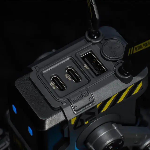 Alt view image 7 of 7 - GravaStar 65W USB C Charger, Alpha65 Robot Fast GaN Charger Block, 3-Port Fast Charger, Foldable Wall USB C Charger for iPhone, MacBook, iPad, Laptop, Steam Deck - Gifts for Fathers (65W, Gray)