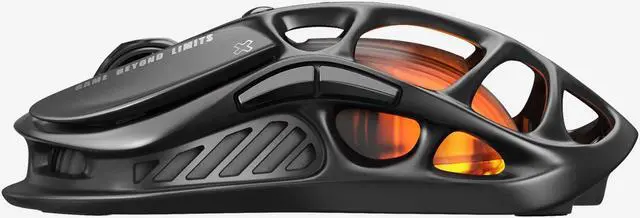 Alt view image 2 of 7 - GravaStar Mercury M2 Wireless Gaming Mouse with 26,000 DPI, PAW3395DM Sensor -79g Lightweight Hollowed-Out Design -5 Programmable Buttons -5 Dynamic Lightsync RGB - Stealth Black